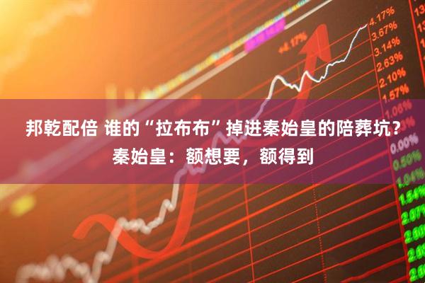 邦乾配倍 谁的“拉布布”掉进秦始皇的陪葬坑？秦始皇：额想要，额得到